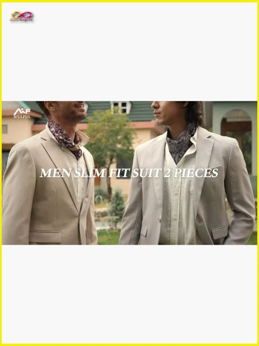 Slim Fit Two-Piece Suit Set Formal Business Blazer Vest Pants Elegant